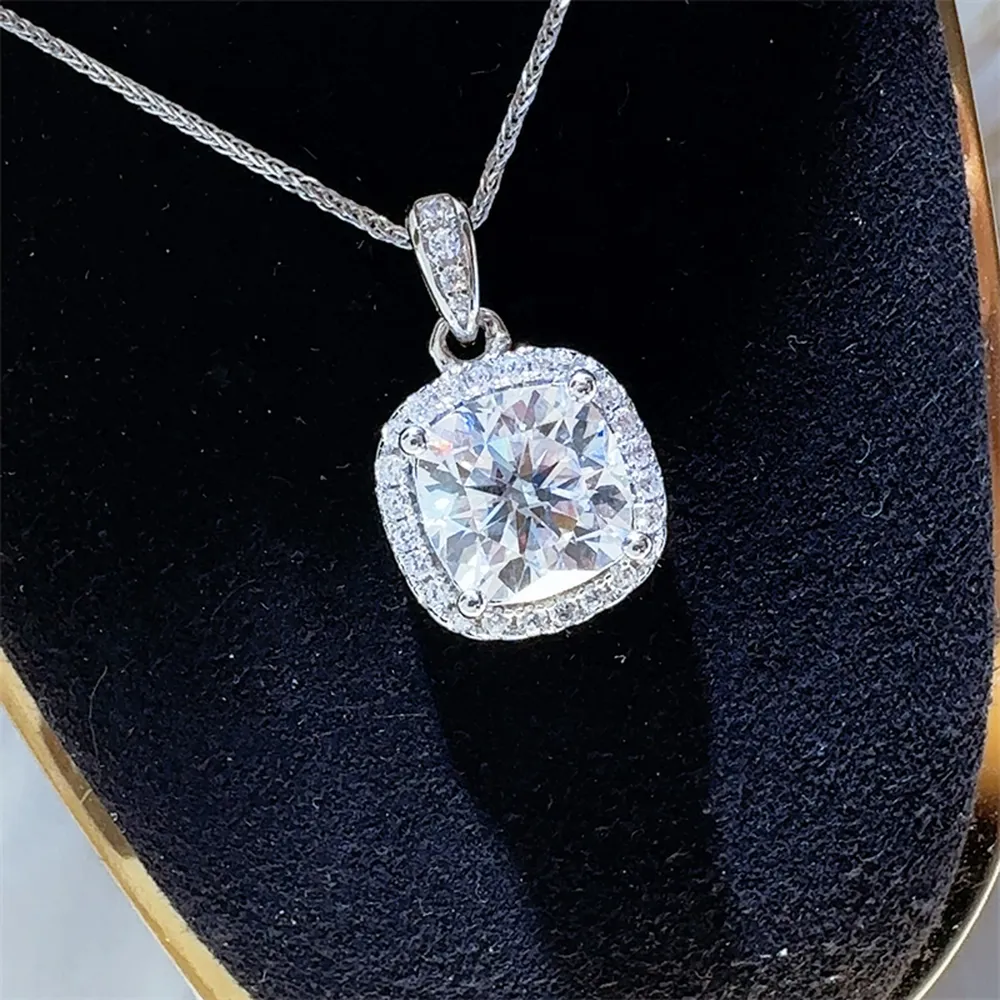5 Carat Moissanite 925 Sterling Silver Necklace, image 4