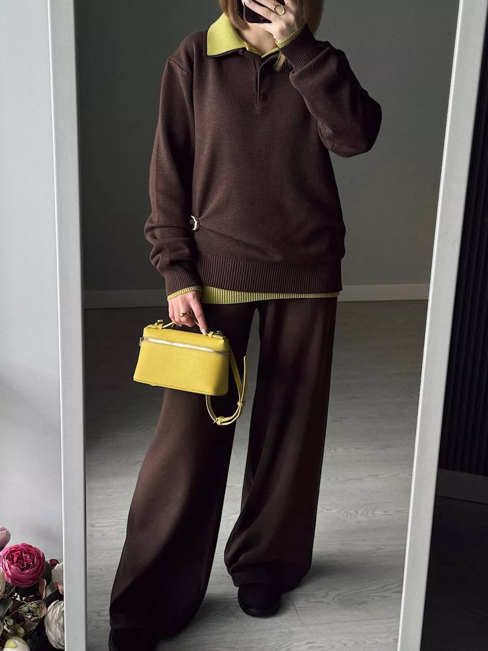 Polo Collar Top and Pants or Skirt Knit Set, image 7