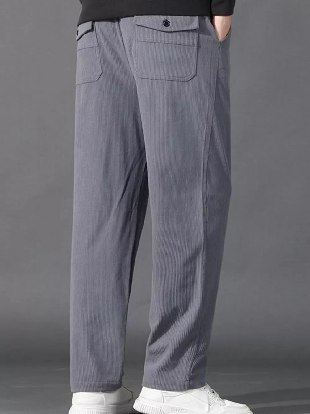 Men's Plus Size Drawstring Loose Fit Pants, image 8