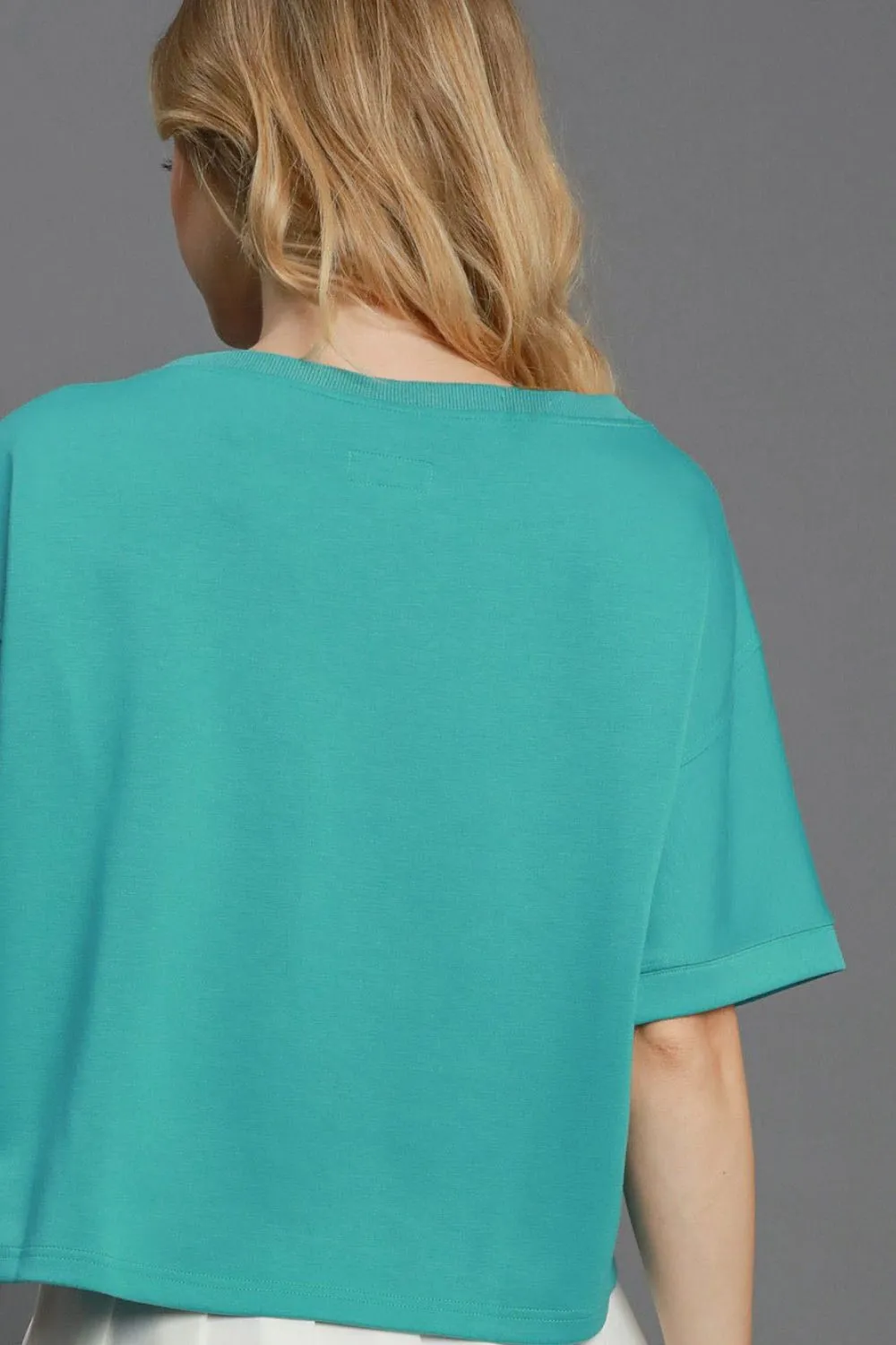 Full Size Lightweight Cropped Sweatshirt Plus Size, image 2