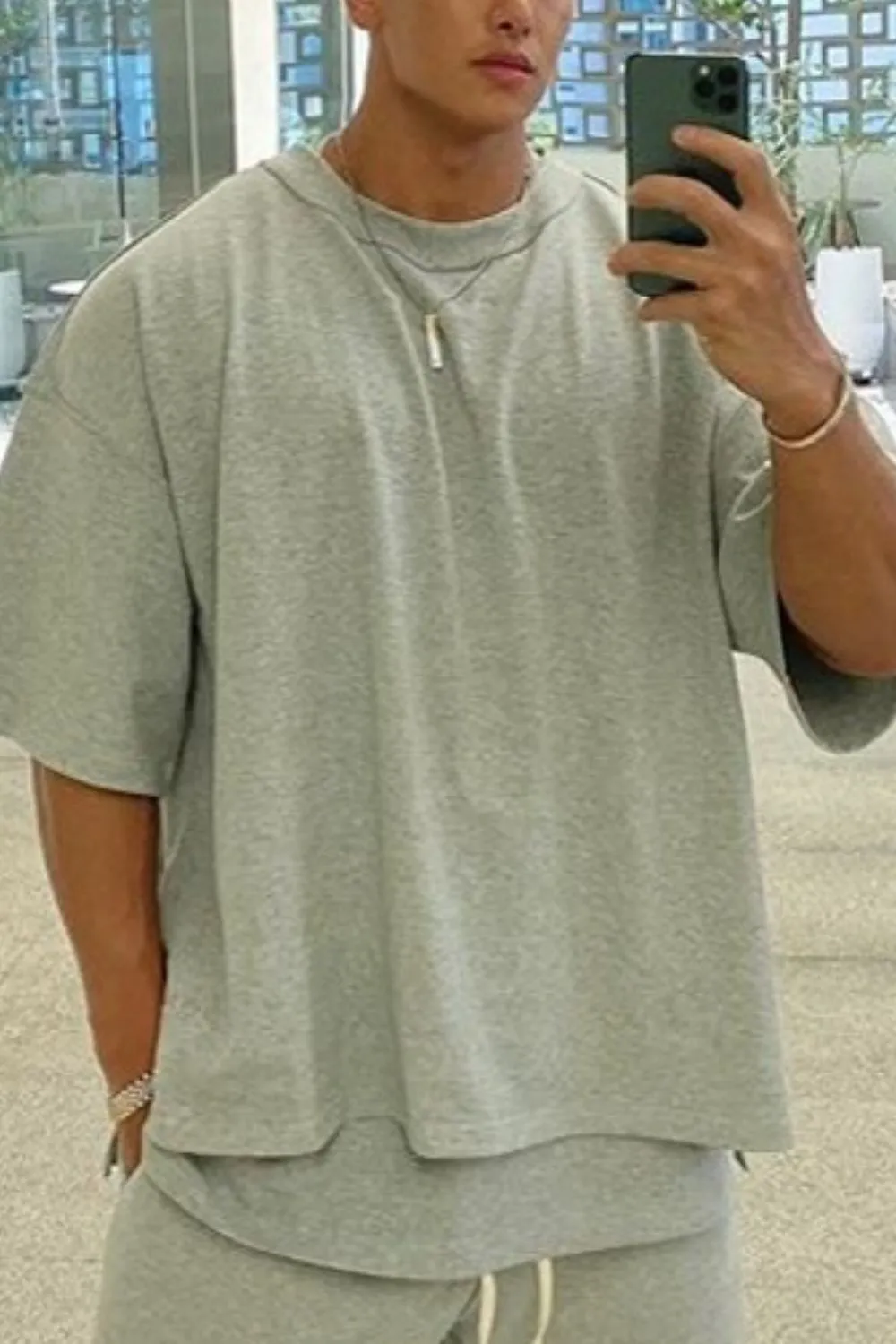 Men's Plus Size Round Neck Half Sleeve T-Shirt, image 4