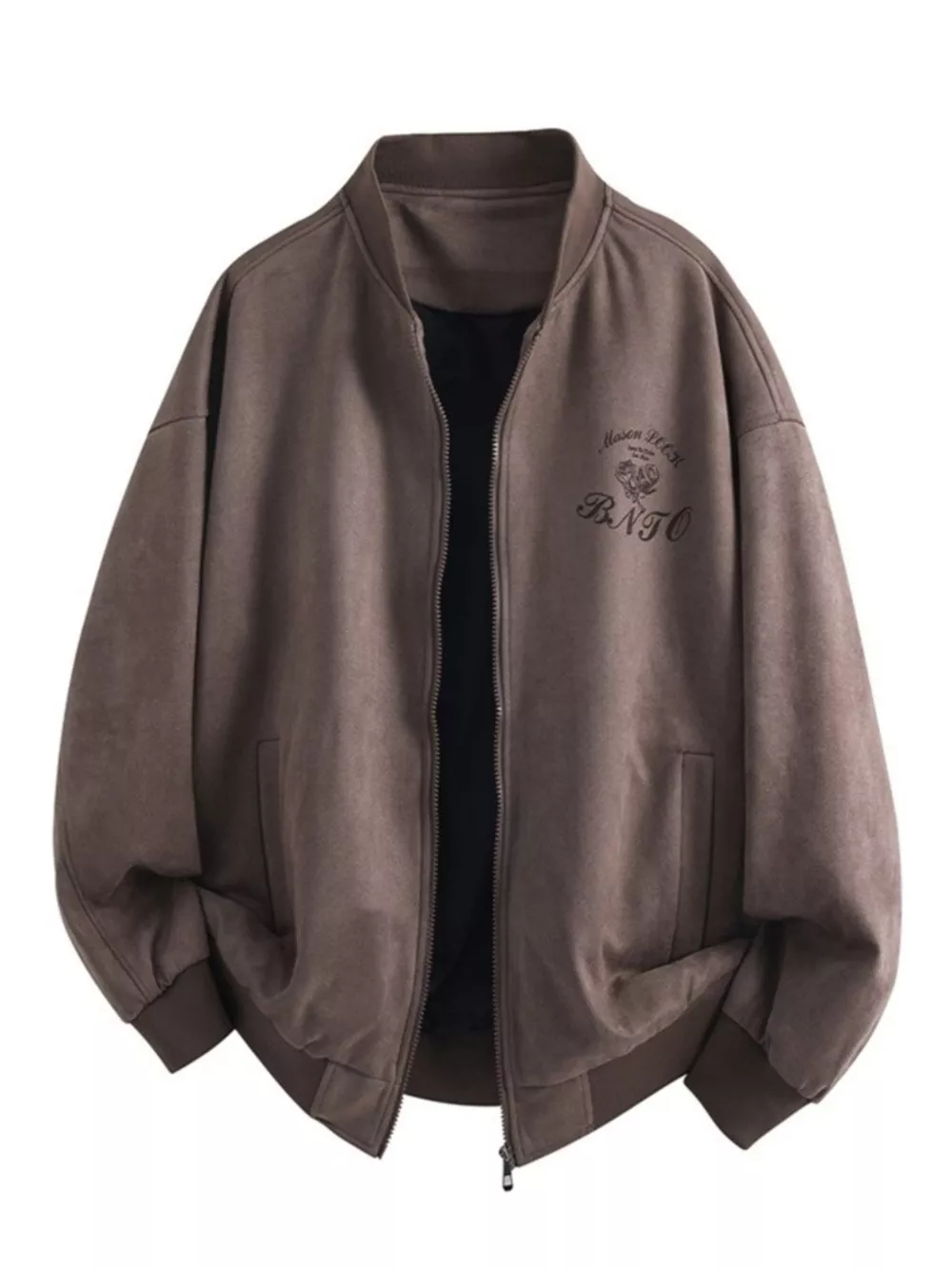Men's Plus Size Zip Up Long Sleeve Jacket, image 2