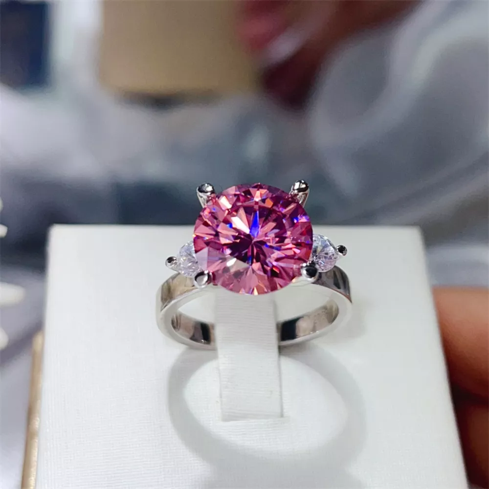5 Carat Moissanite 925 Sterling Silver Ring, image 3