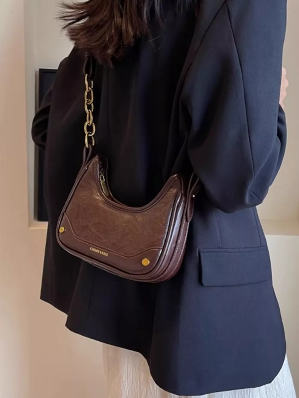 Chain Accent Shoulder Bag, image 6