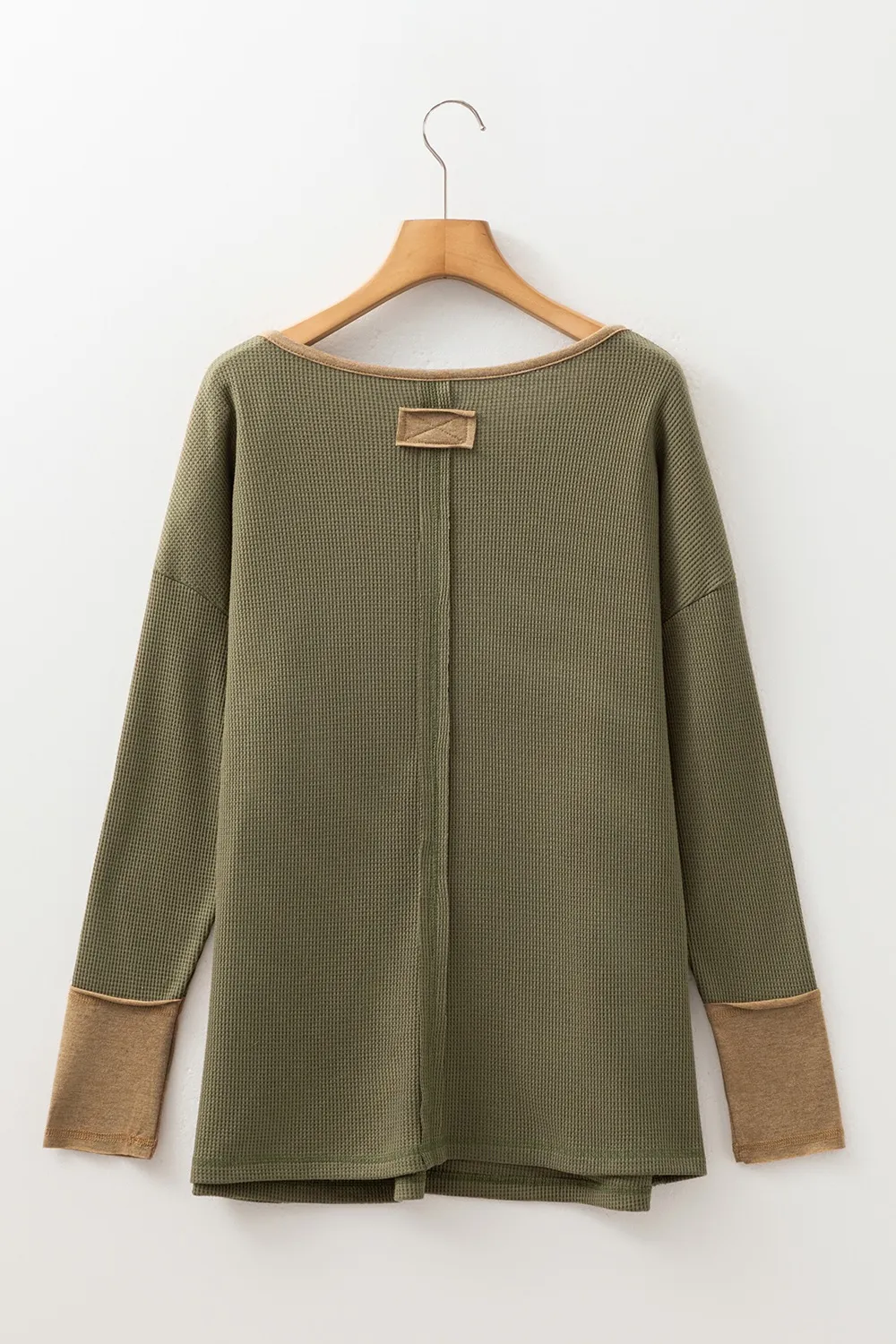 Button Front Contrast Trim Top, image 5