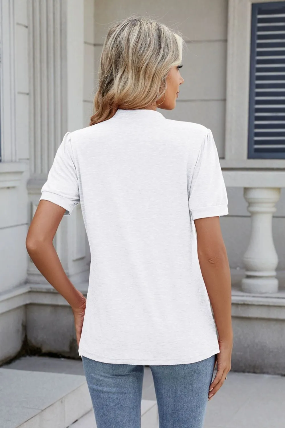 Notched Short Sleeve Top, image 15