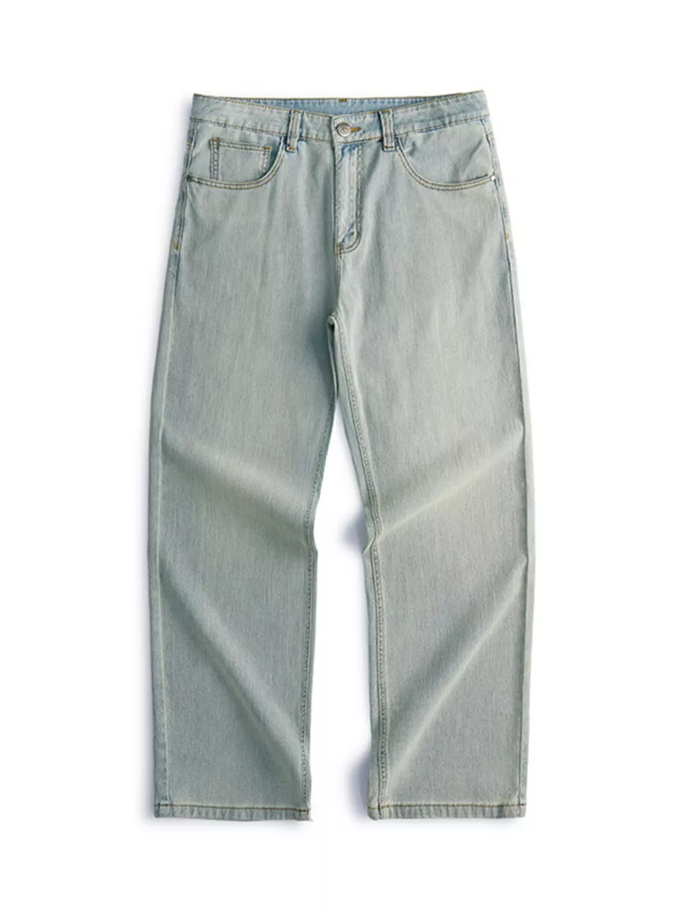 Men's Vintage Wash Loose Fit Jeans, image 5