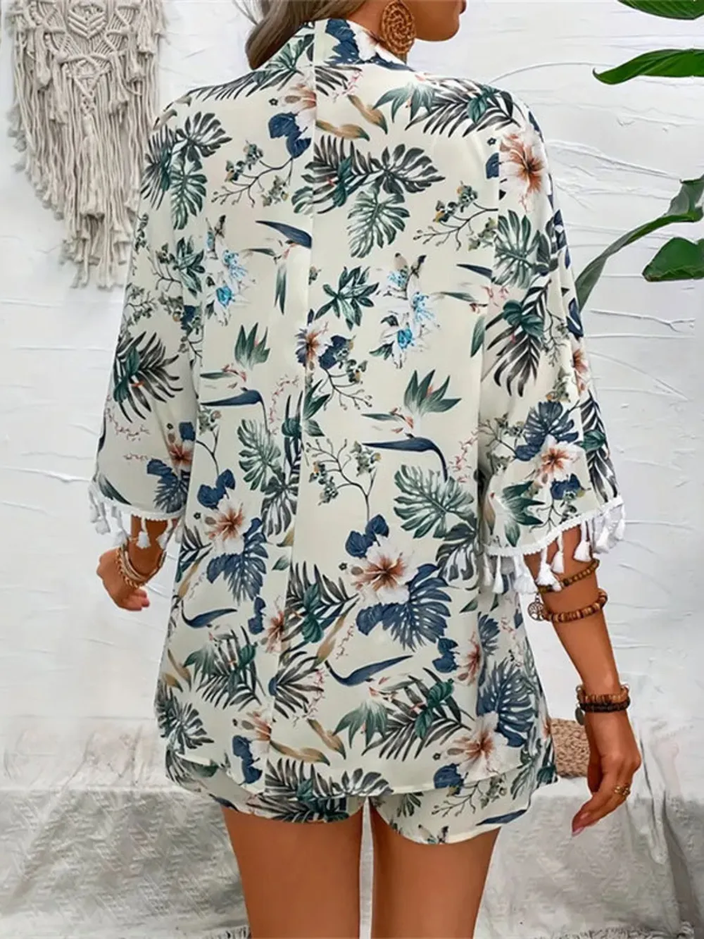 Printed Half Sleeve Top and Shorts Set, image 2