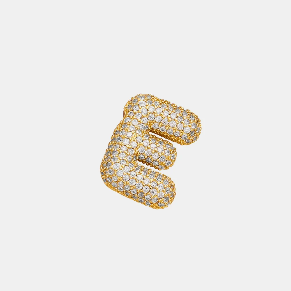 Inlaid Zircon Bubble Initial Necklace, image 7