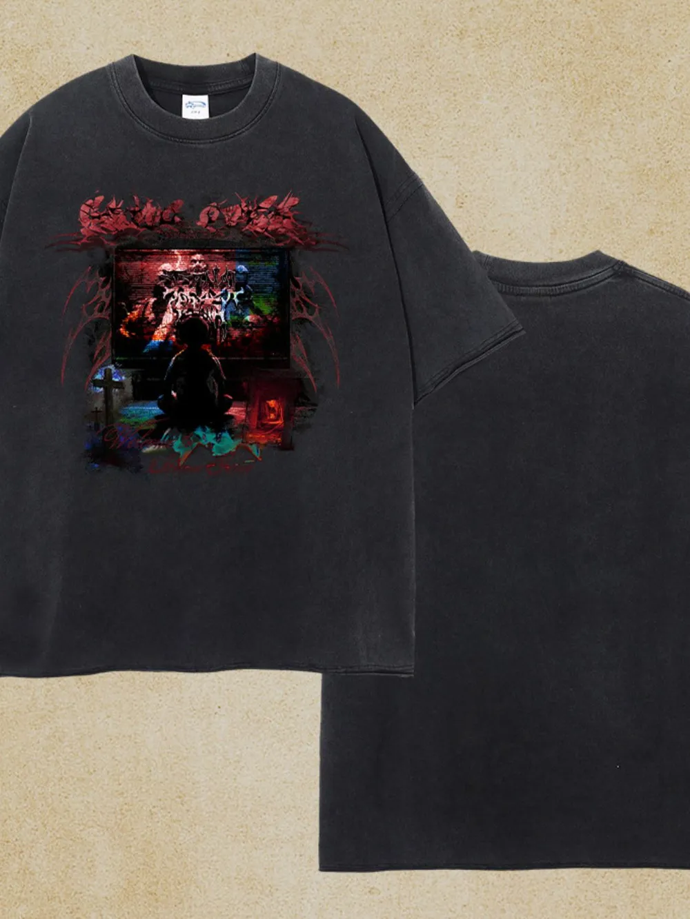 Men's Round Neck Half Sleeve Graphic T-Shirt, image 5