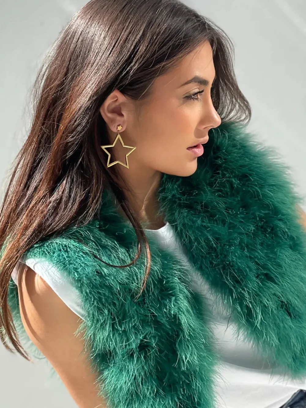 18K Gold-Plated Moon & Star Dangle Earrings, image 3