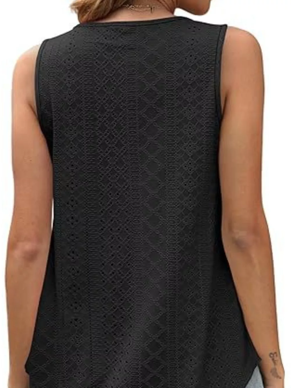 Eyelet Scoop Neck Tank, image 18