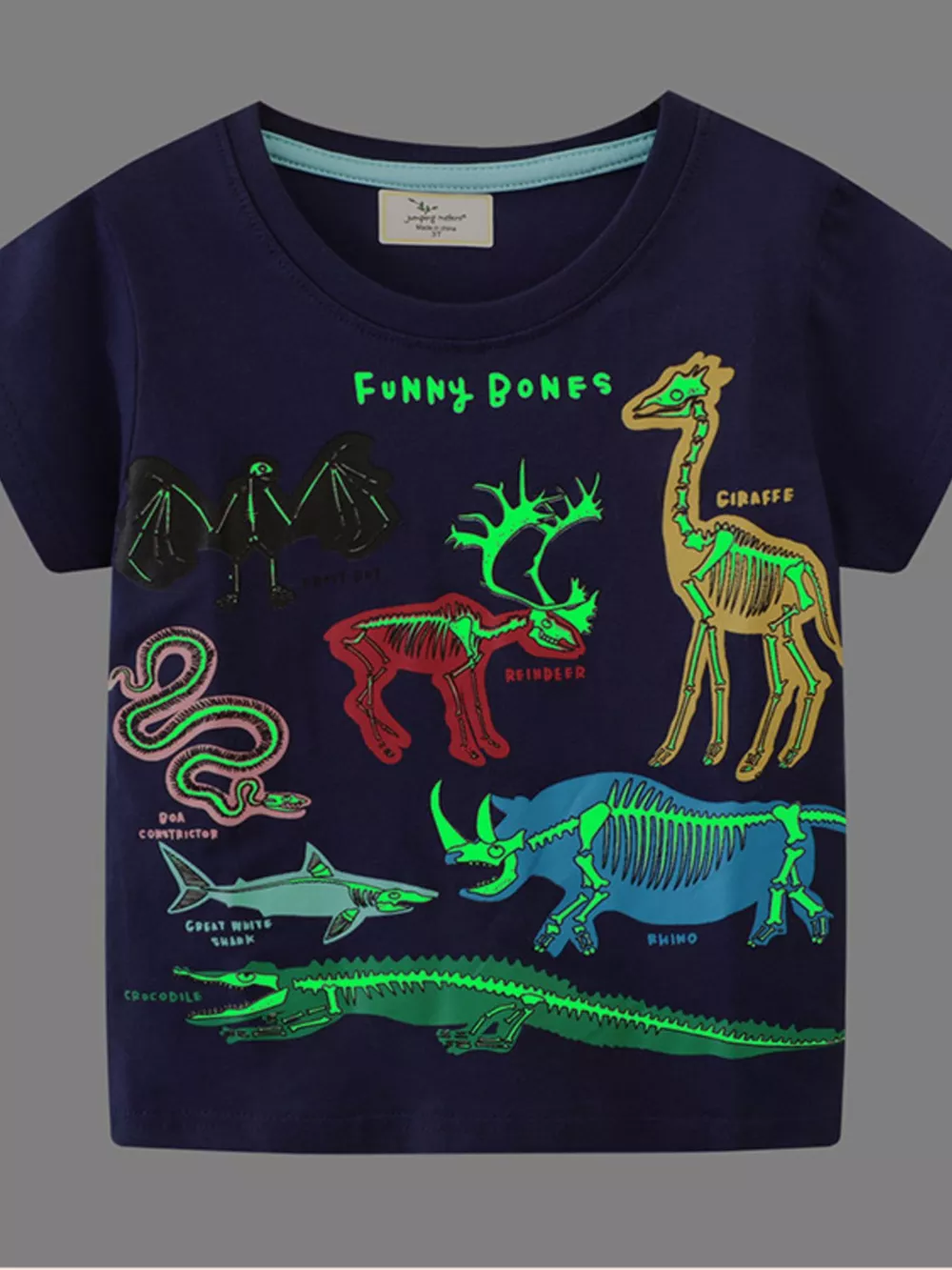 Children's Animal Skeleton Print T-Shirt, image 2