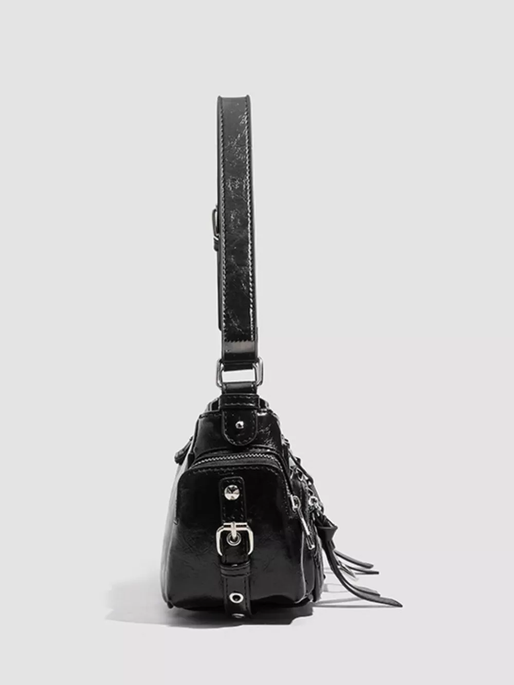 Rivet Embellished Shoulder Bag, image 3