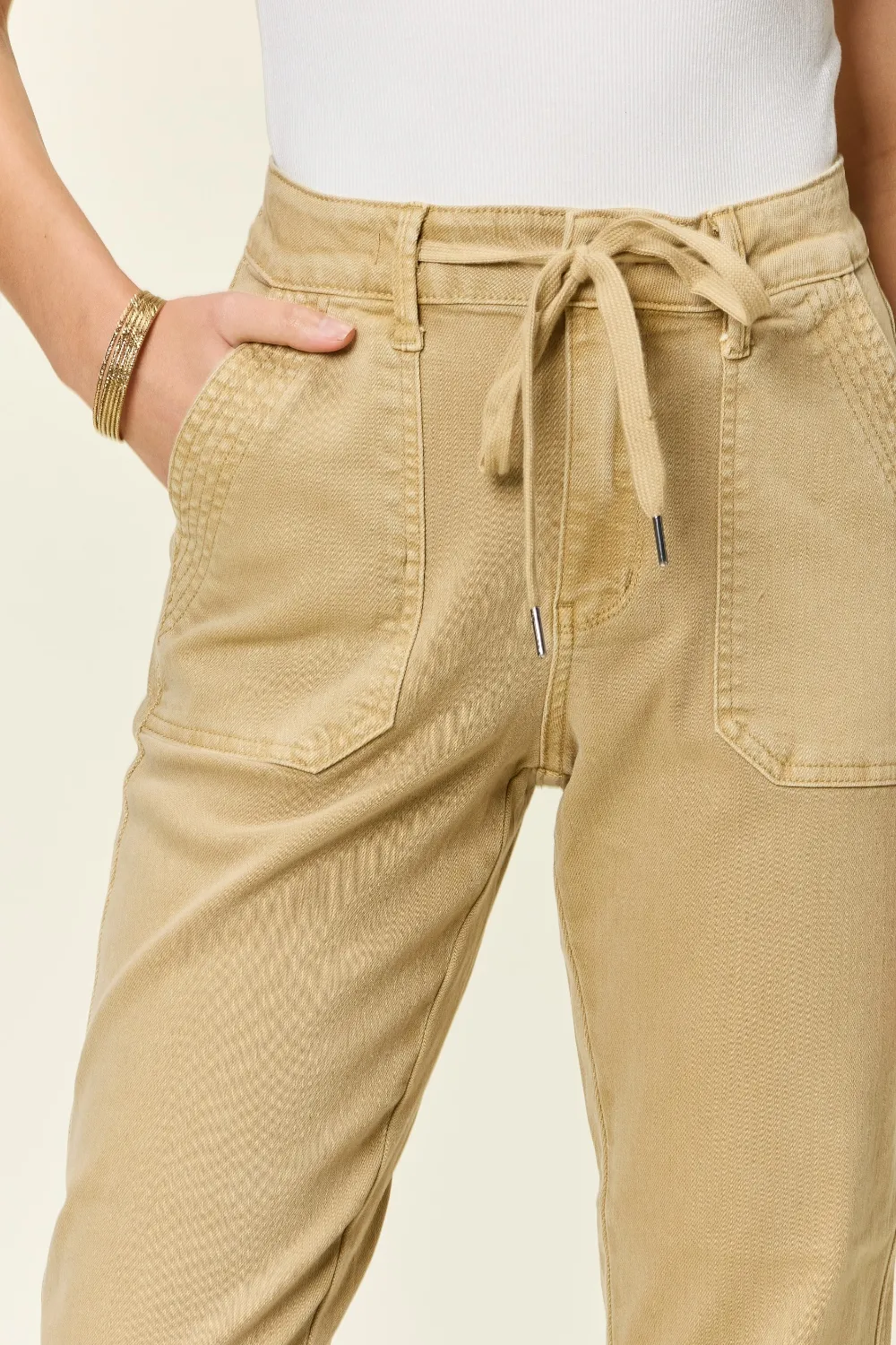 Full Size High Waist Jogger Jeans, image 4