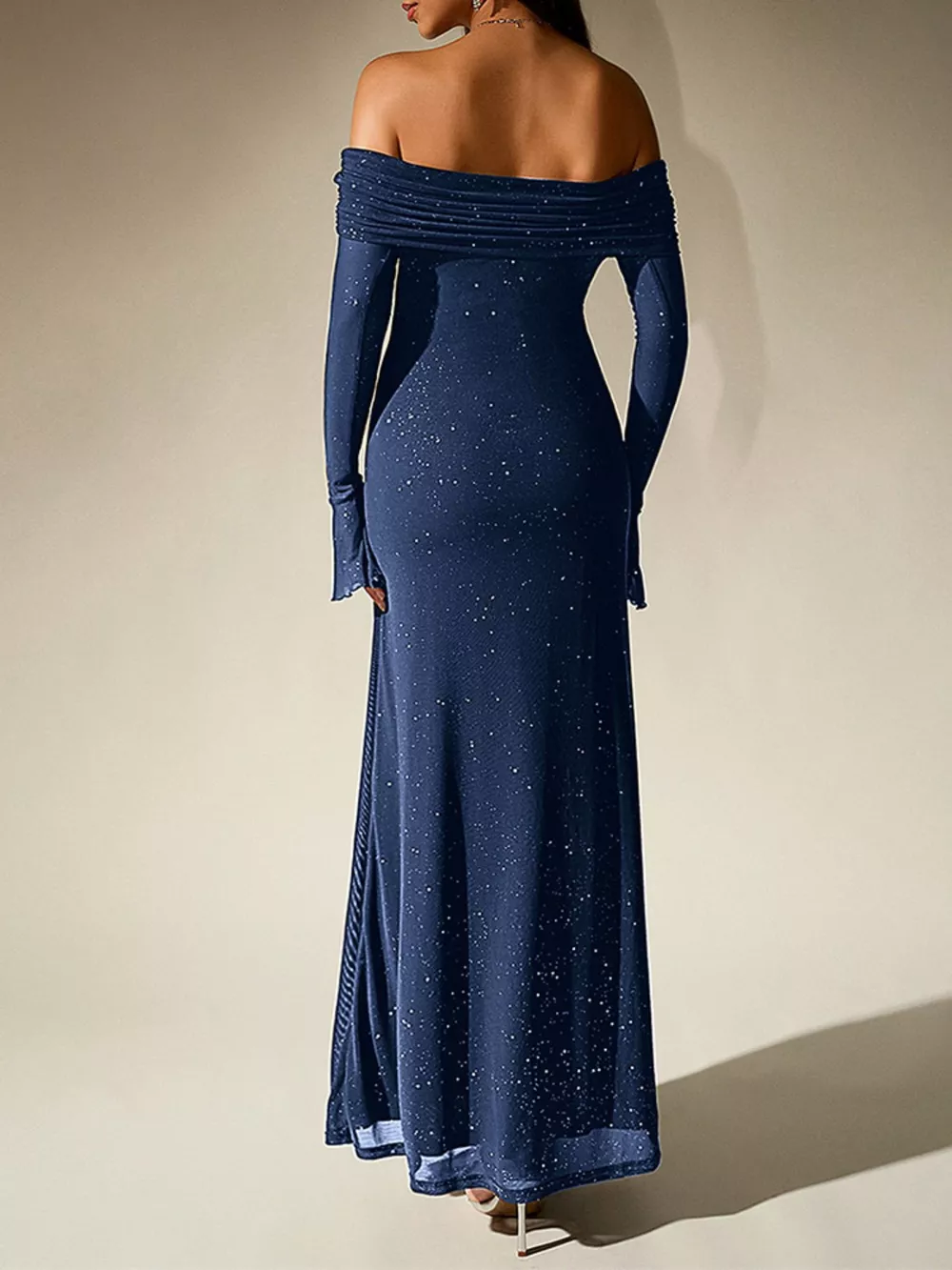 Glitter Off-Shoulder Maxi Dress, image 13