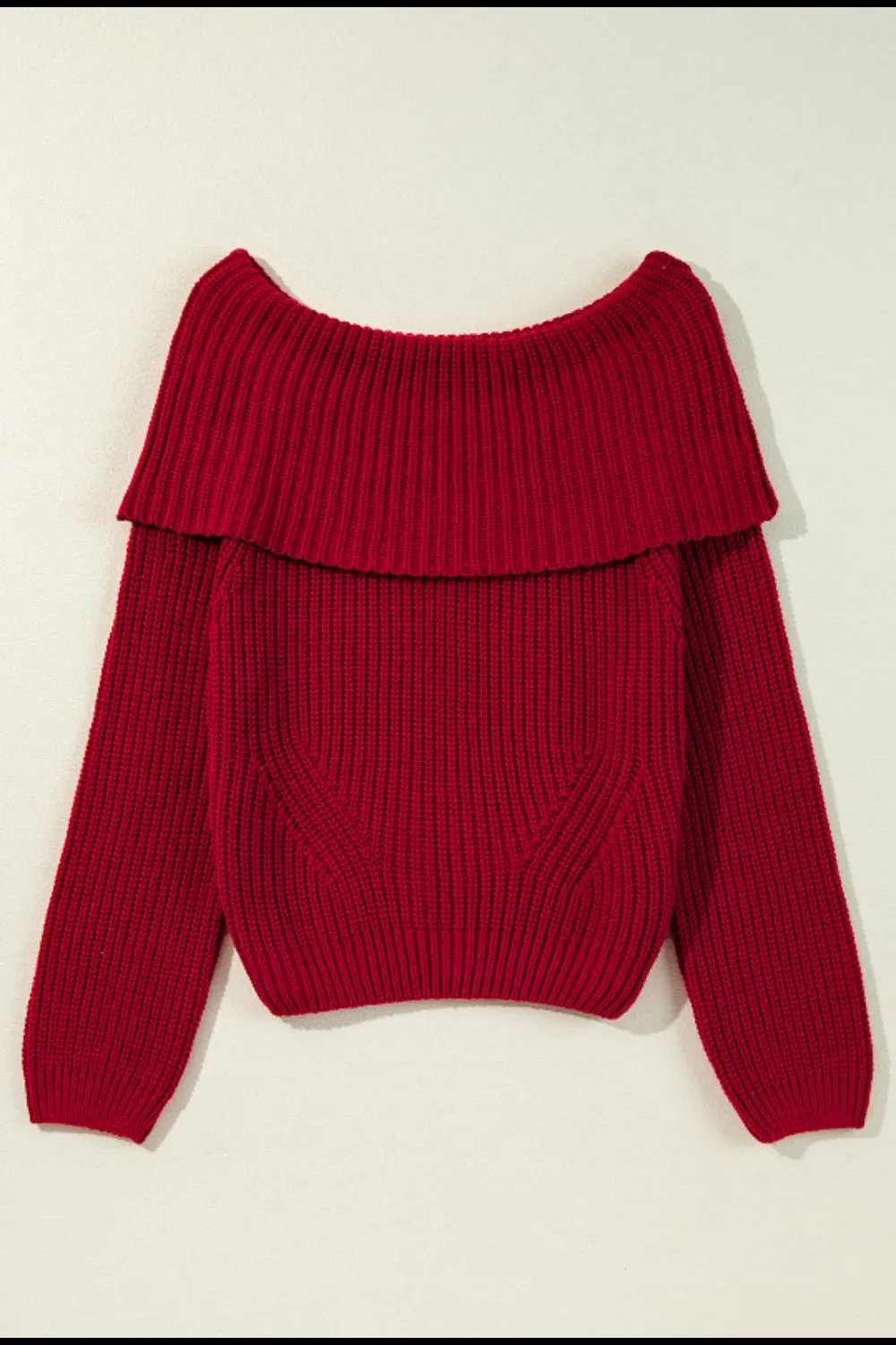 Off-Shoulder Long Sleeve Sweater, image 3