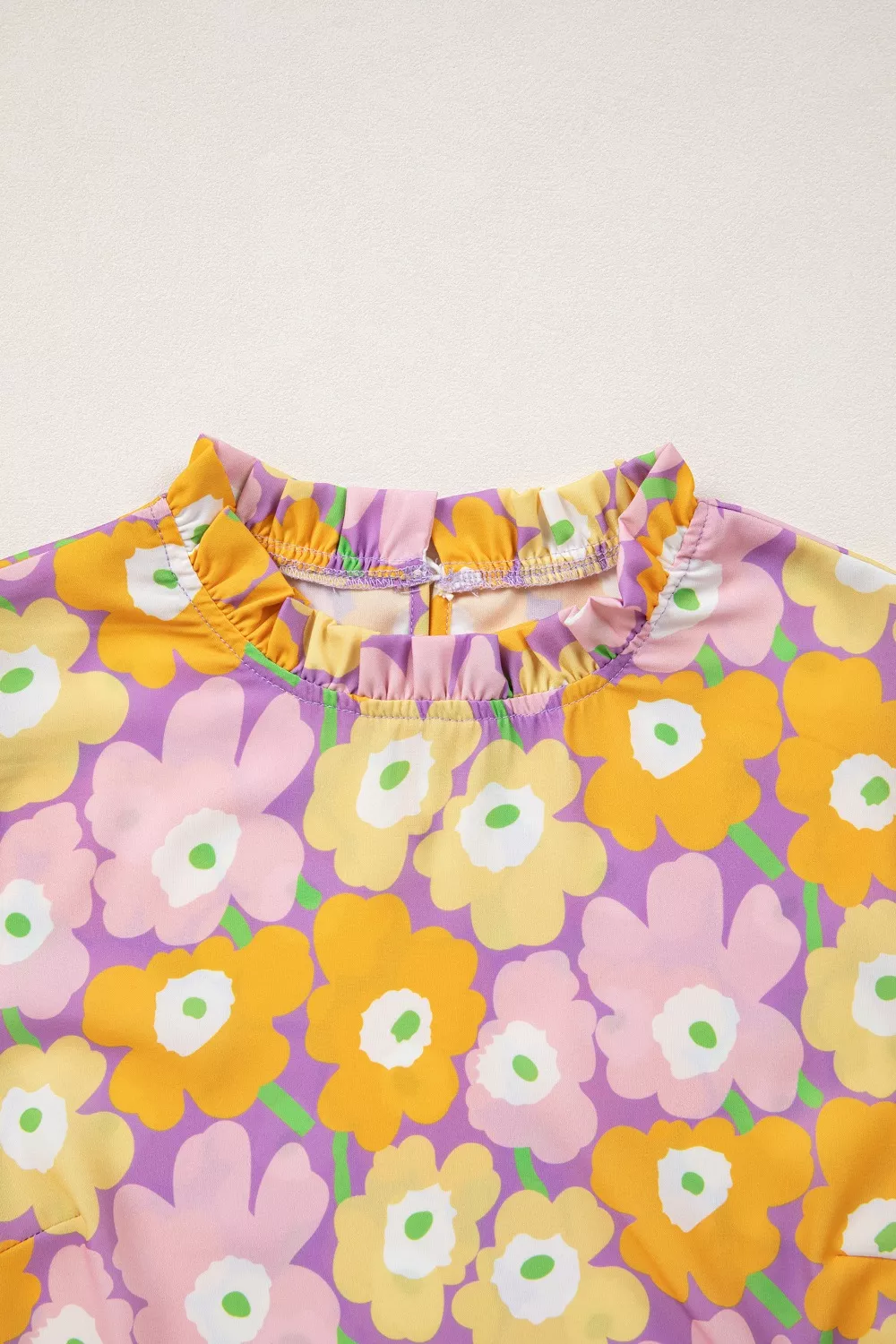 Floral Print Puff Sleeve Blouse, image 7