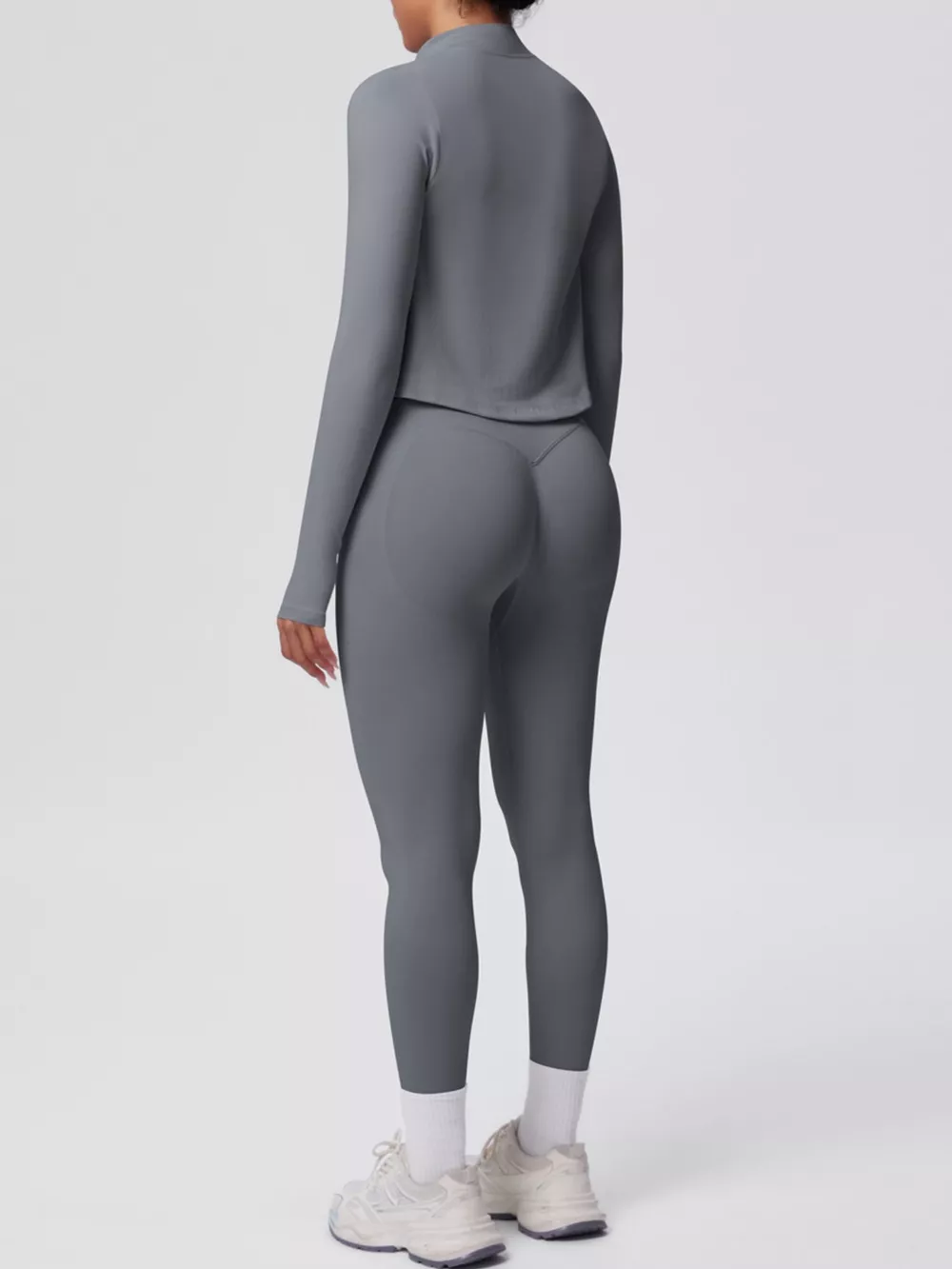 Tank & Zip-Up Jacket and Leggings Three-Piece Active Set, image 4