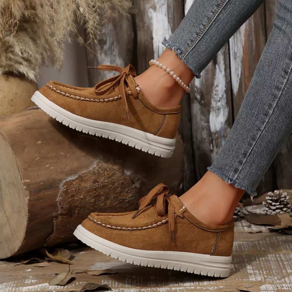 Lace-Up Round Toe Loafers, image 7