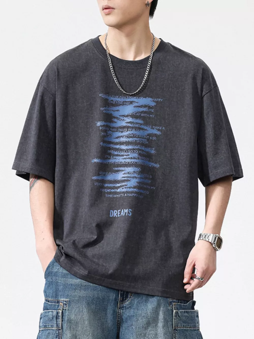 Men's Plus Size Round Neck Half Sleeve T-Shirt, image 6