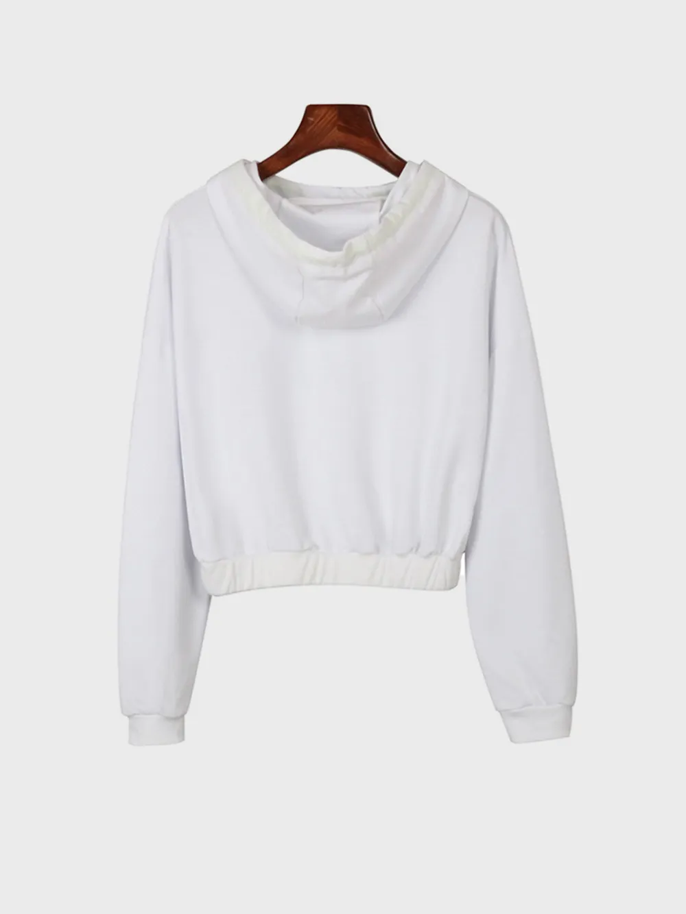 Drawstring Letter Long Sleeve Hoodie, image 6
