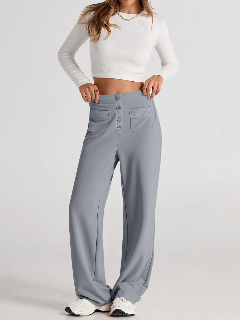 High Waist Wide Leg Pants, image 9