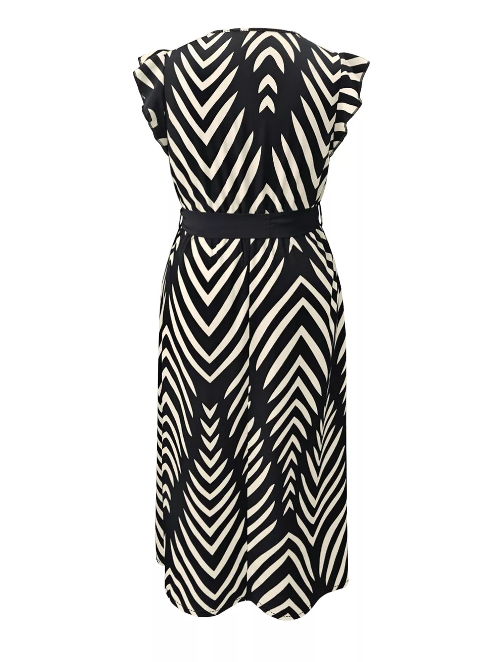 Plus Size Chevron Print Wrap Maxi Dress, image 2