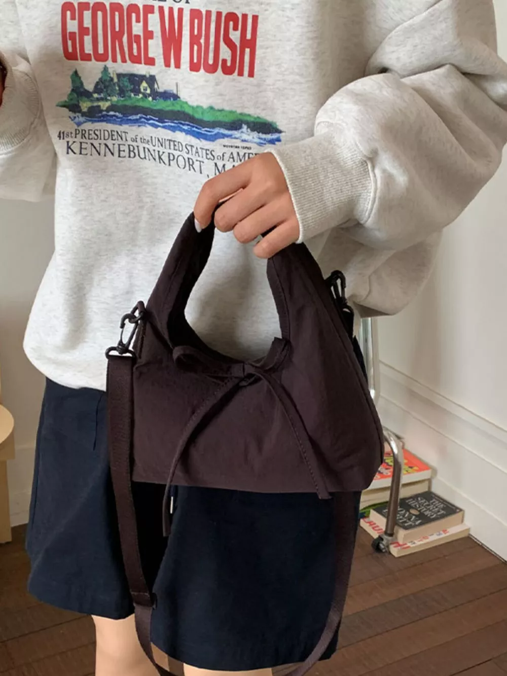 Casual Lightweight Solid Color Crossbody Bag, image 4