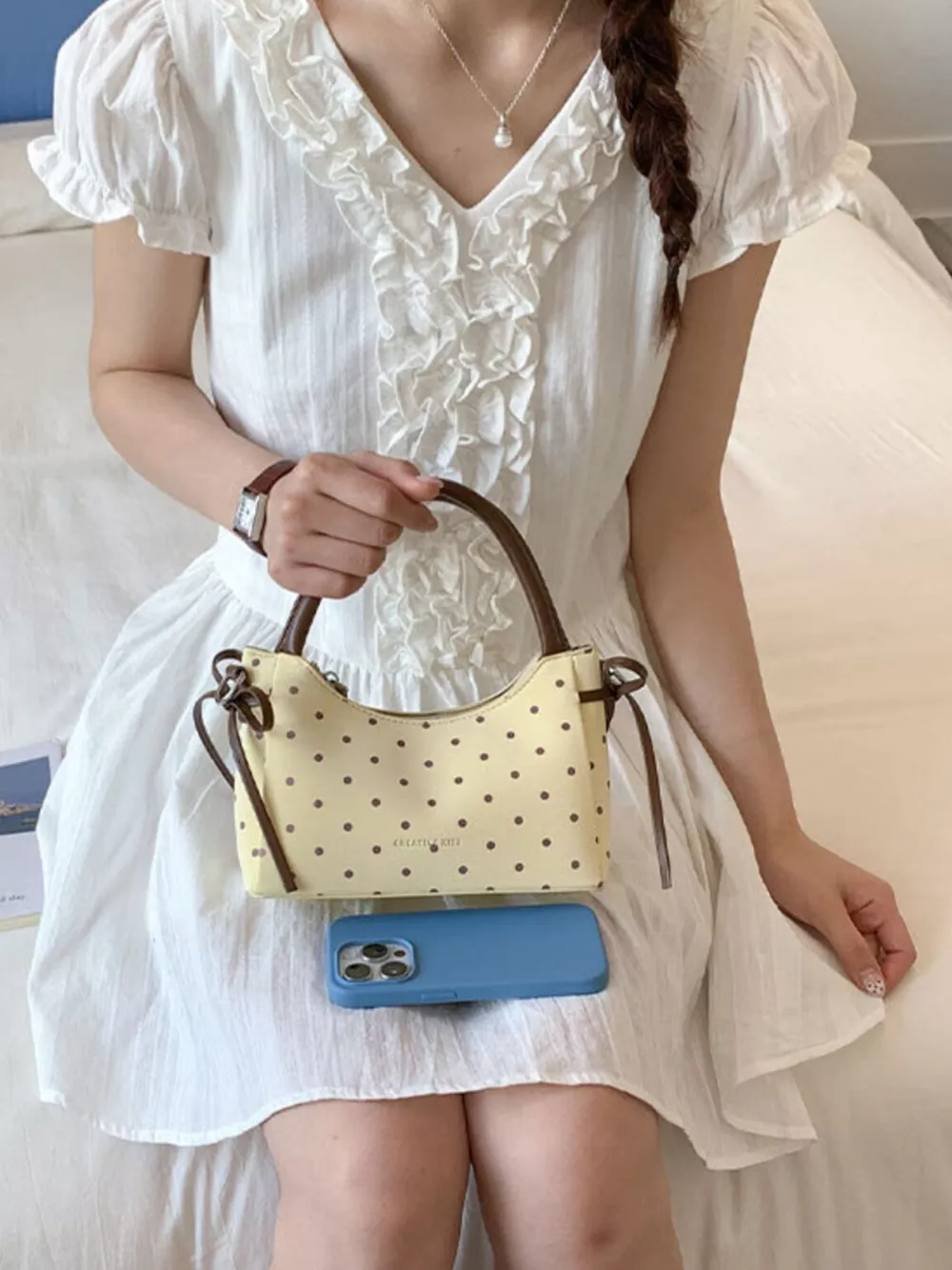 Polka Dot Mini Crossbody Bag, image 8