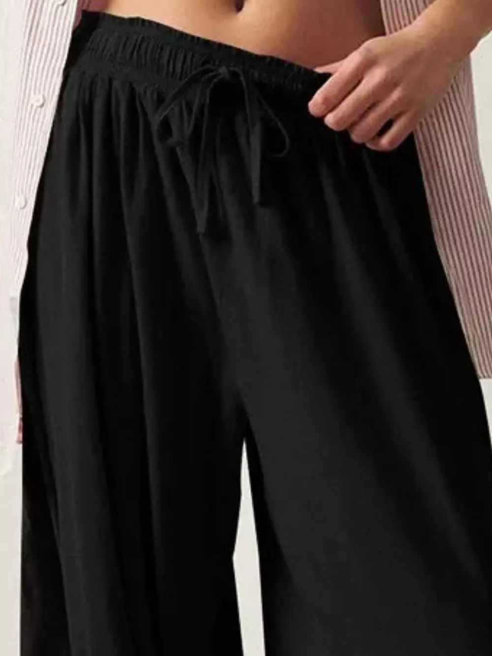 Ruched Drawstring Harem Pants, image 4