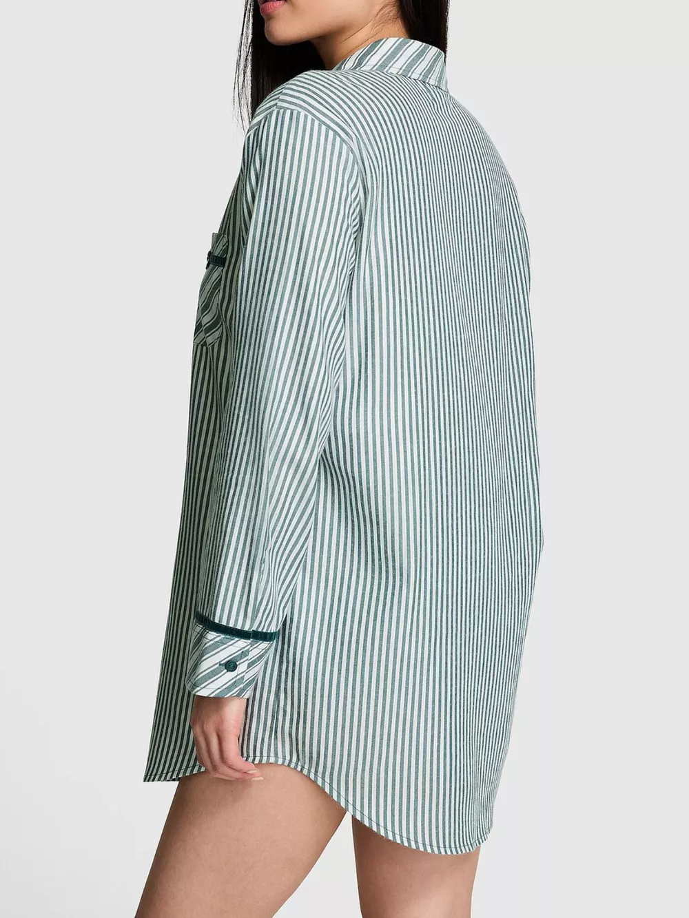 Striped Long Sleeve Button-Up Shirt, image 3