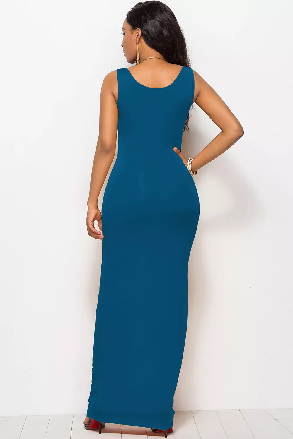 Scoop Neck Wide Strap Maxi Dress, image 15