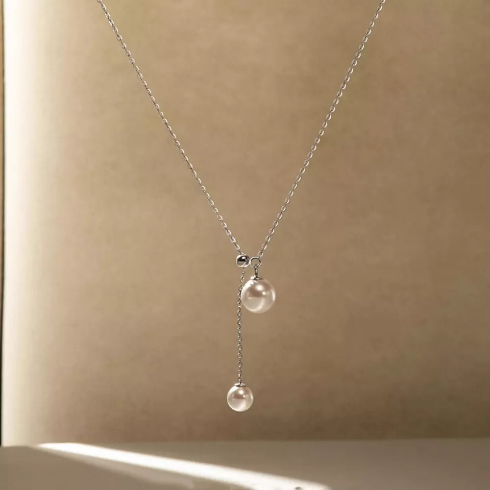 Pearl Pendant Y Necklace, image 2