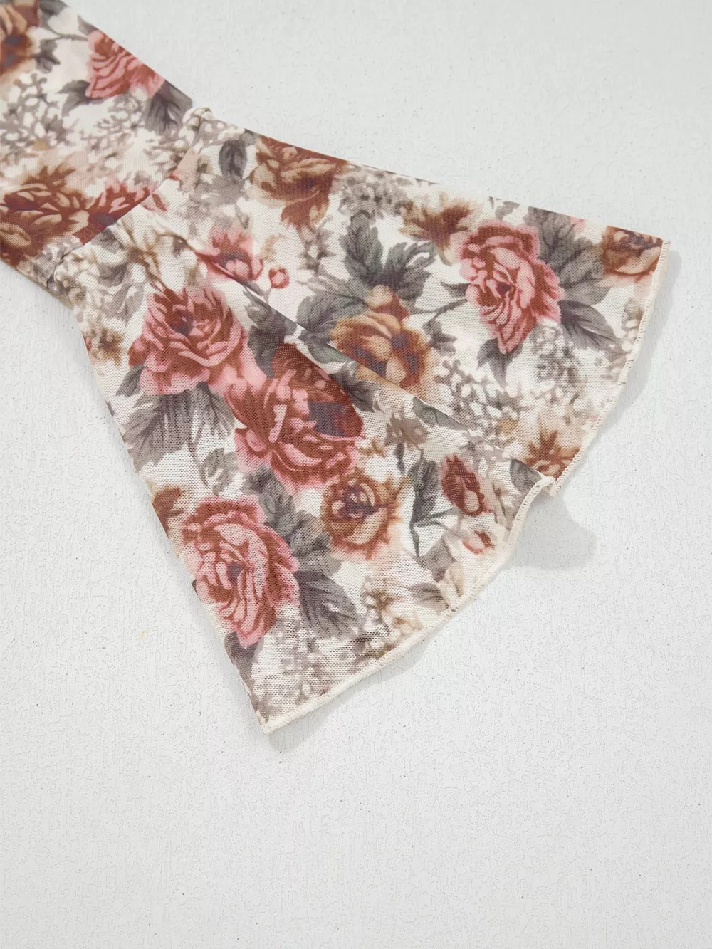 Floral Print Flounce Sleeve Blouse, image 4