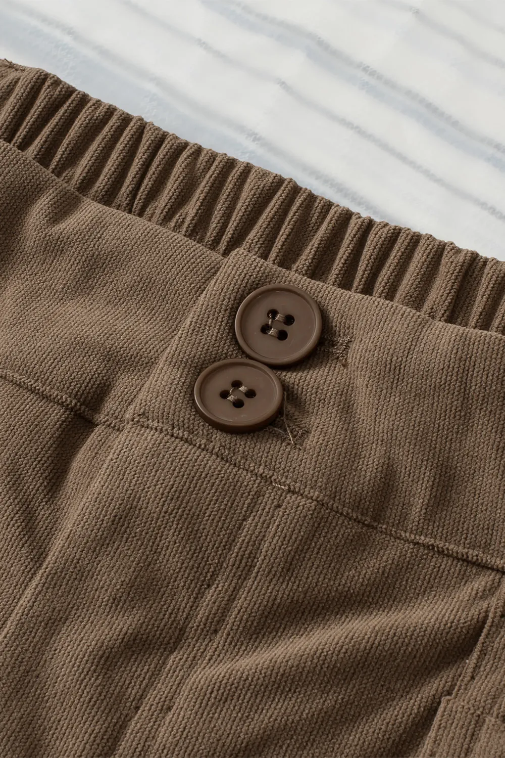 Half Elastic Waist Straight Pants, image 11
