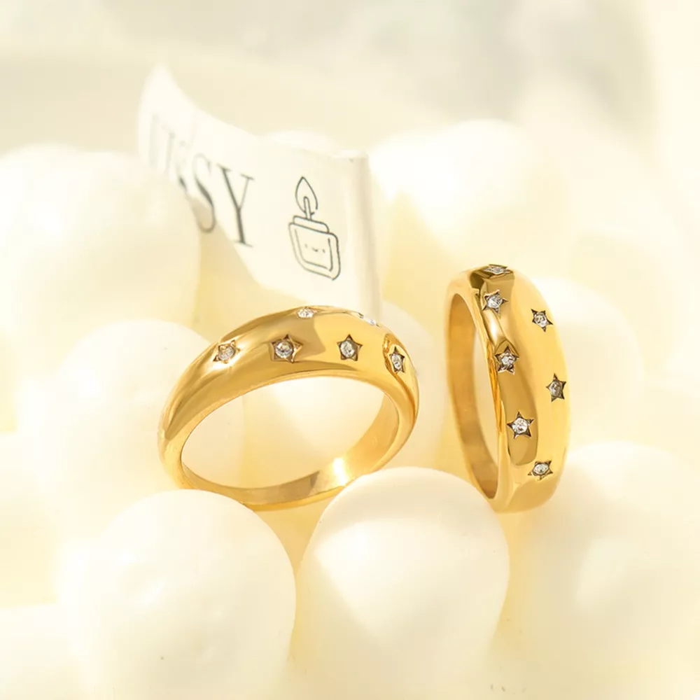 18K Gold-Plated Zircon Ring, image 3