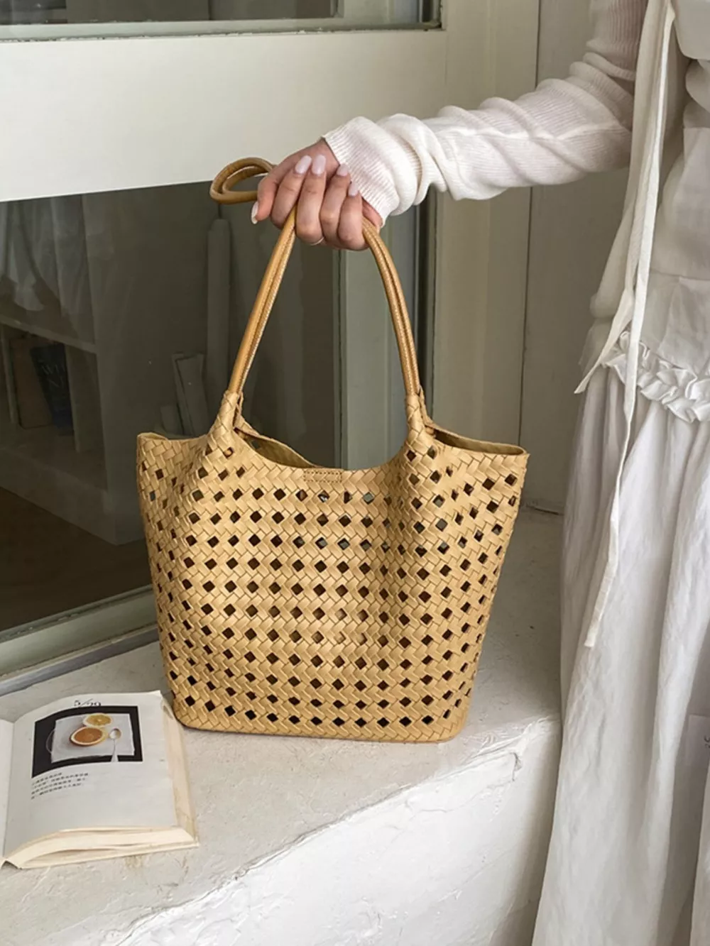 Woven Leather Shoulder Bag, image 7