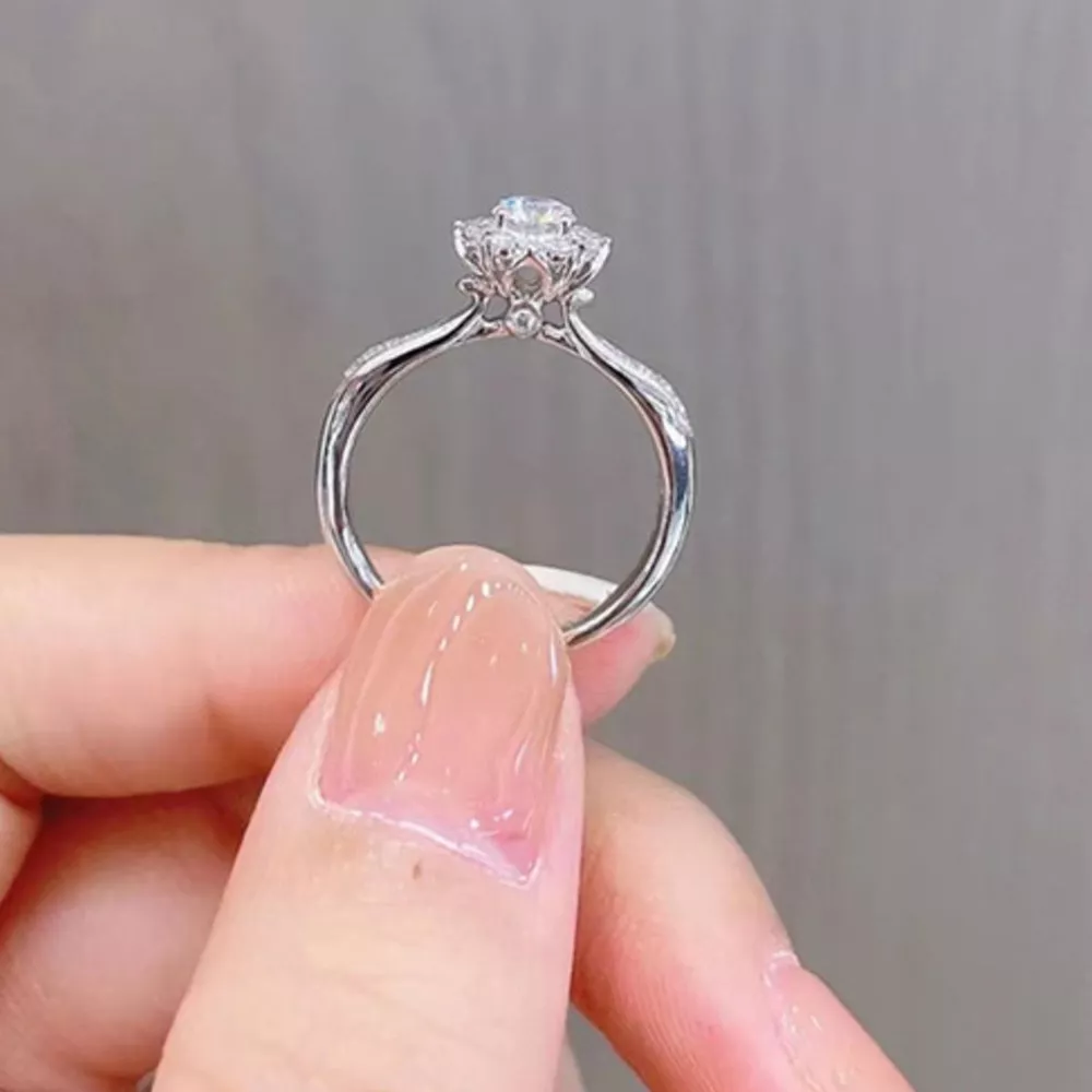 1 Carat Moissanite 925 Sterling Silver Ring, image 6