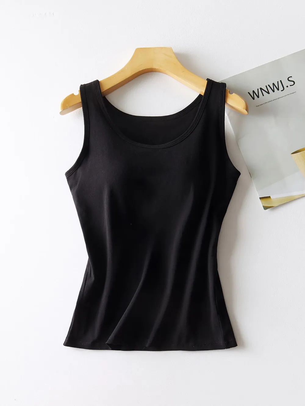 Round Neck Tank with Bra, image 7