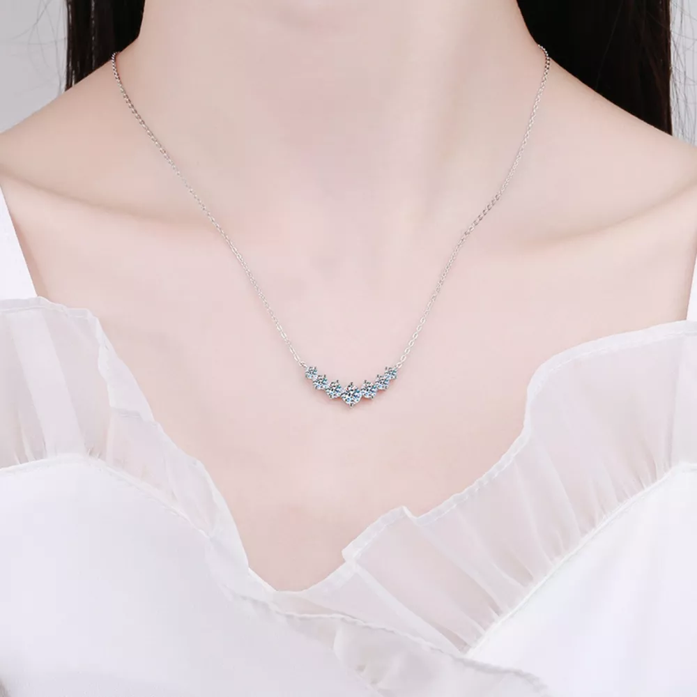 2.8 Carat Moissanite 925 Sterling Silver Necklace