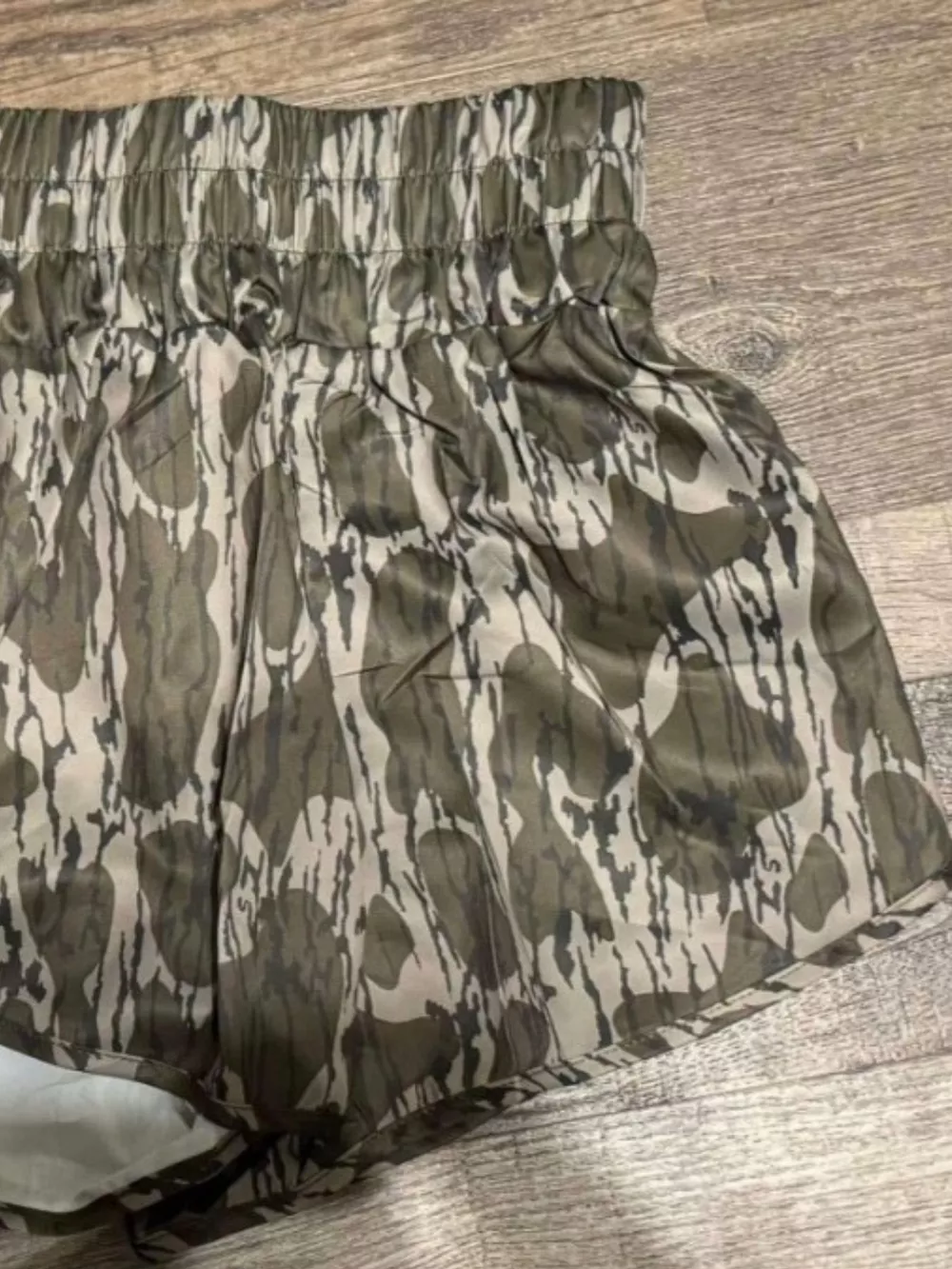 Camo Print Elastic Waist Shorts, image 4