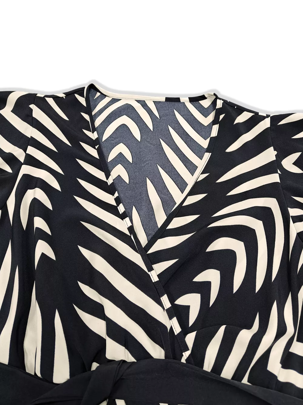 Plus Size Chevron Print Wrap Maxi Dress, image 3