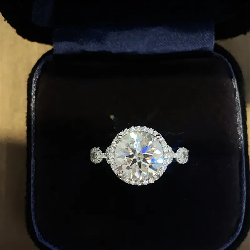 3 Carat 925 Sterling Silver Moissanite Ring, image 6