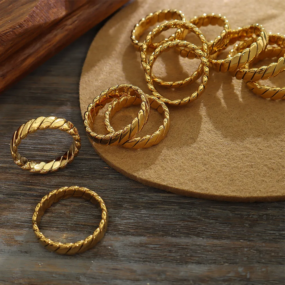 Titanium Steel Gold-Plated Ring, image 2