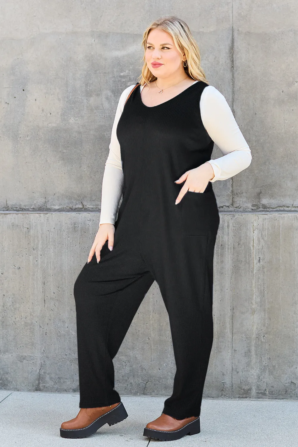 Full Size Sleeveless Straight Jumpsuit, image 9
