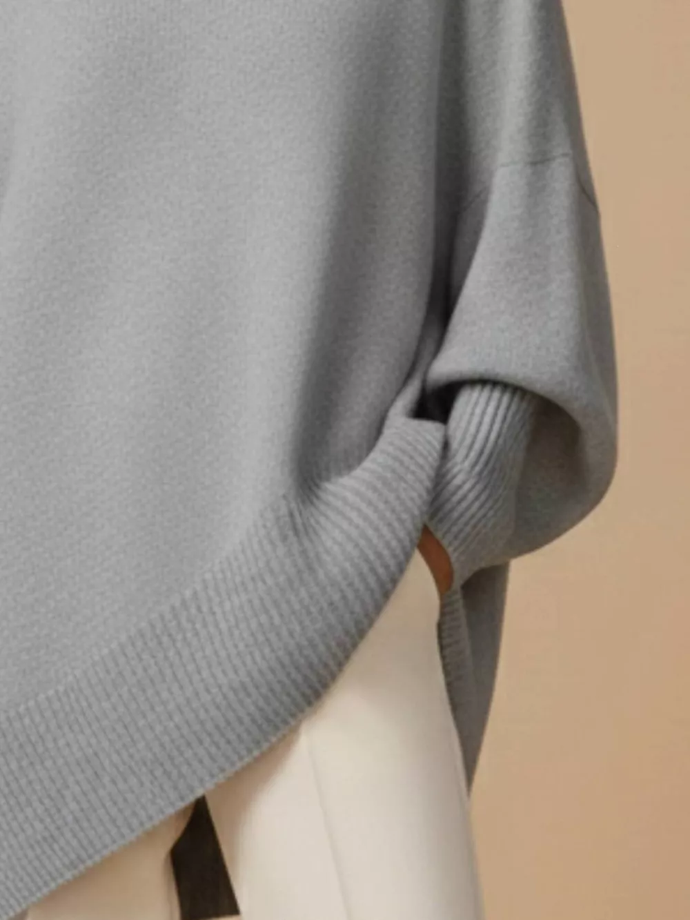 Oversized Batwing Sleeve Sweater, image 7