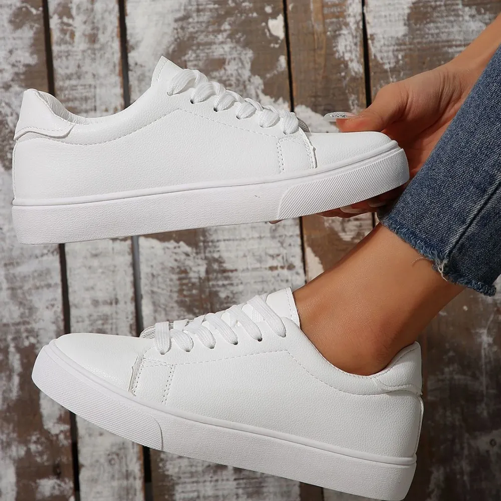 Round Toe Platform Sneakers, image 3