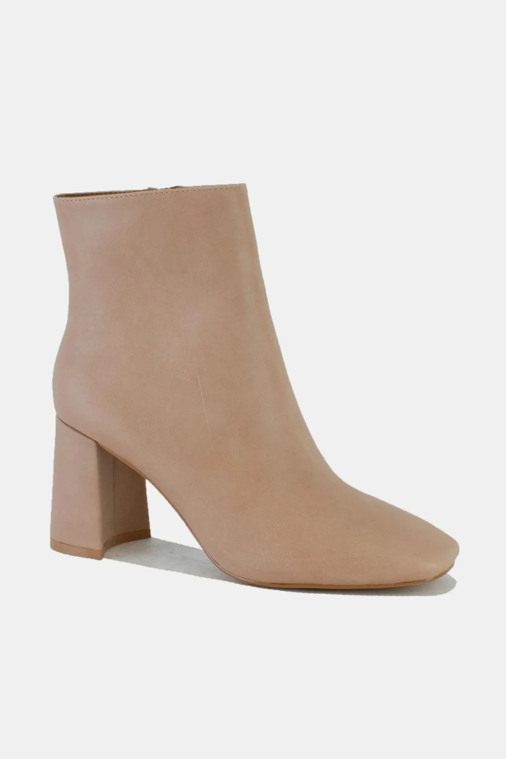 PU Leather Block Heel Boots with Side Zippers, image 2
