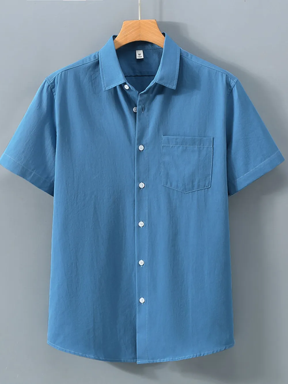 Men's Plus Size Button Up Short Sleeve Shirt, image 8